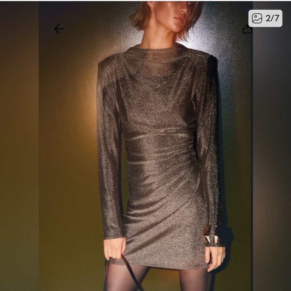 H&M Sparkly Gold Mini Dress